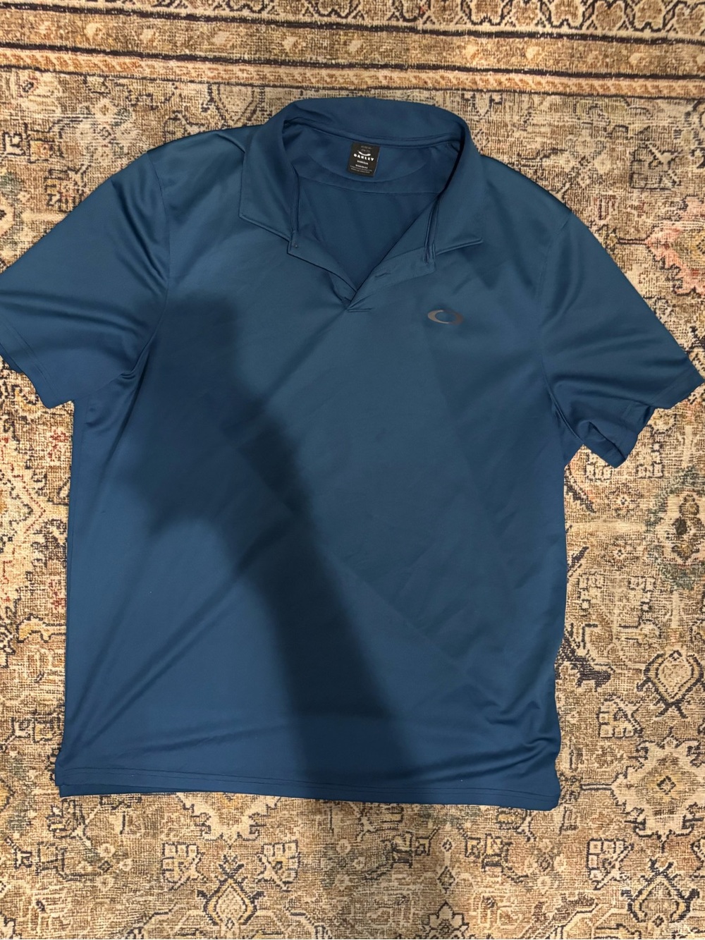 Oakley Men's Teal Blue Athletic Polo